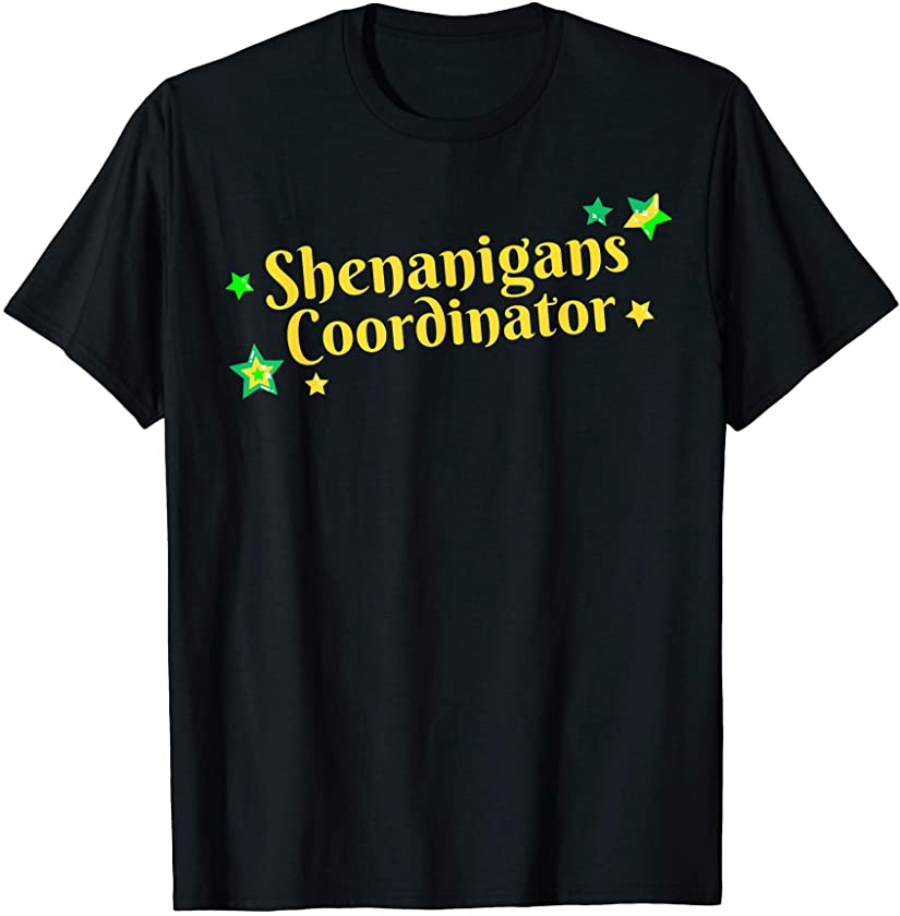 Shenanigans Coordinator Teacher Gift Retro Irish Aesthetic T-Shirt