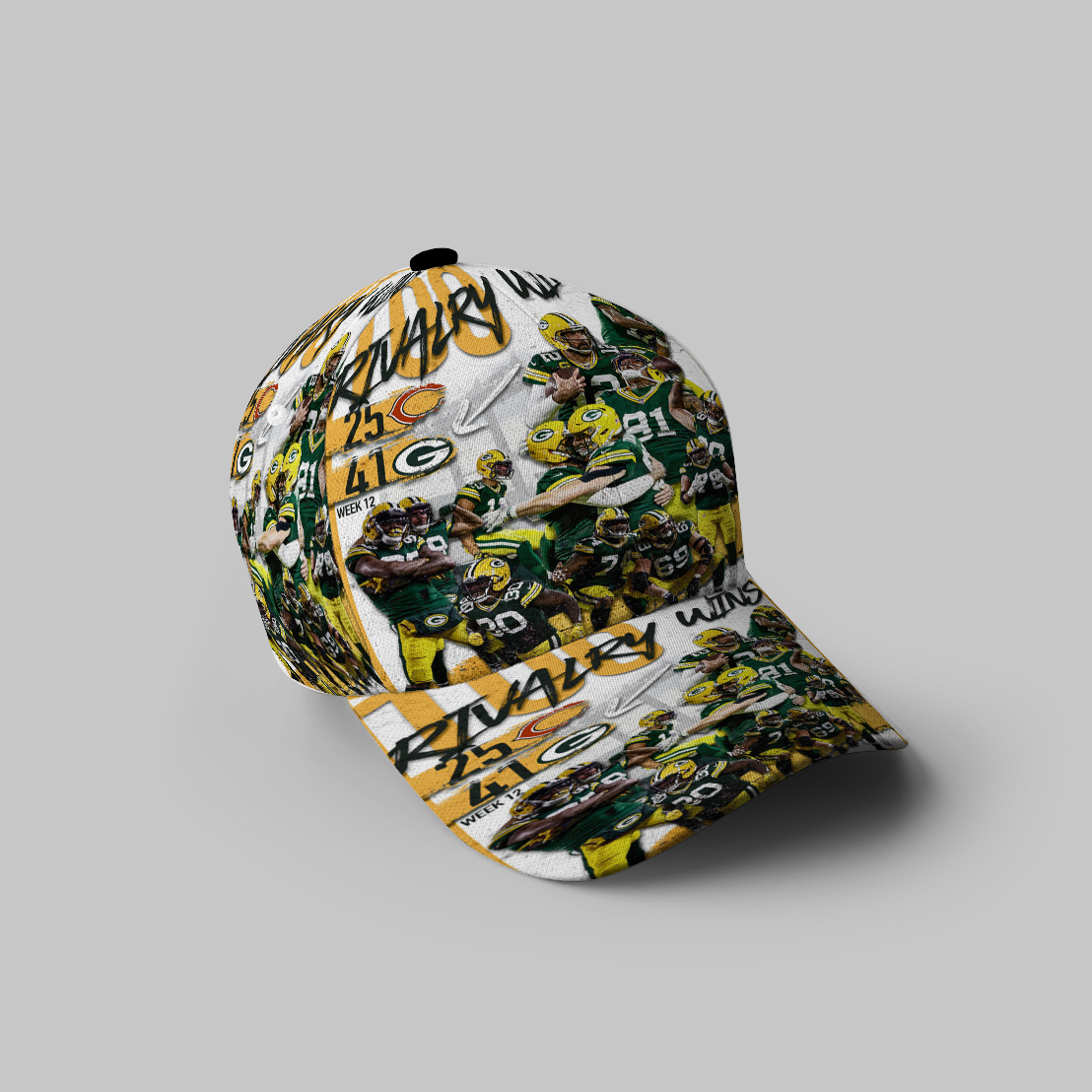 Green Bay Packers Player Team V9 3D Printing Baseball Cap Classic Hat