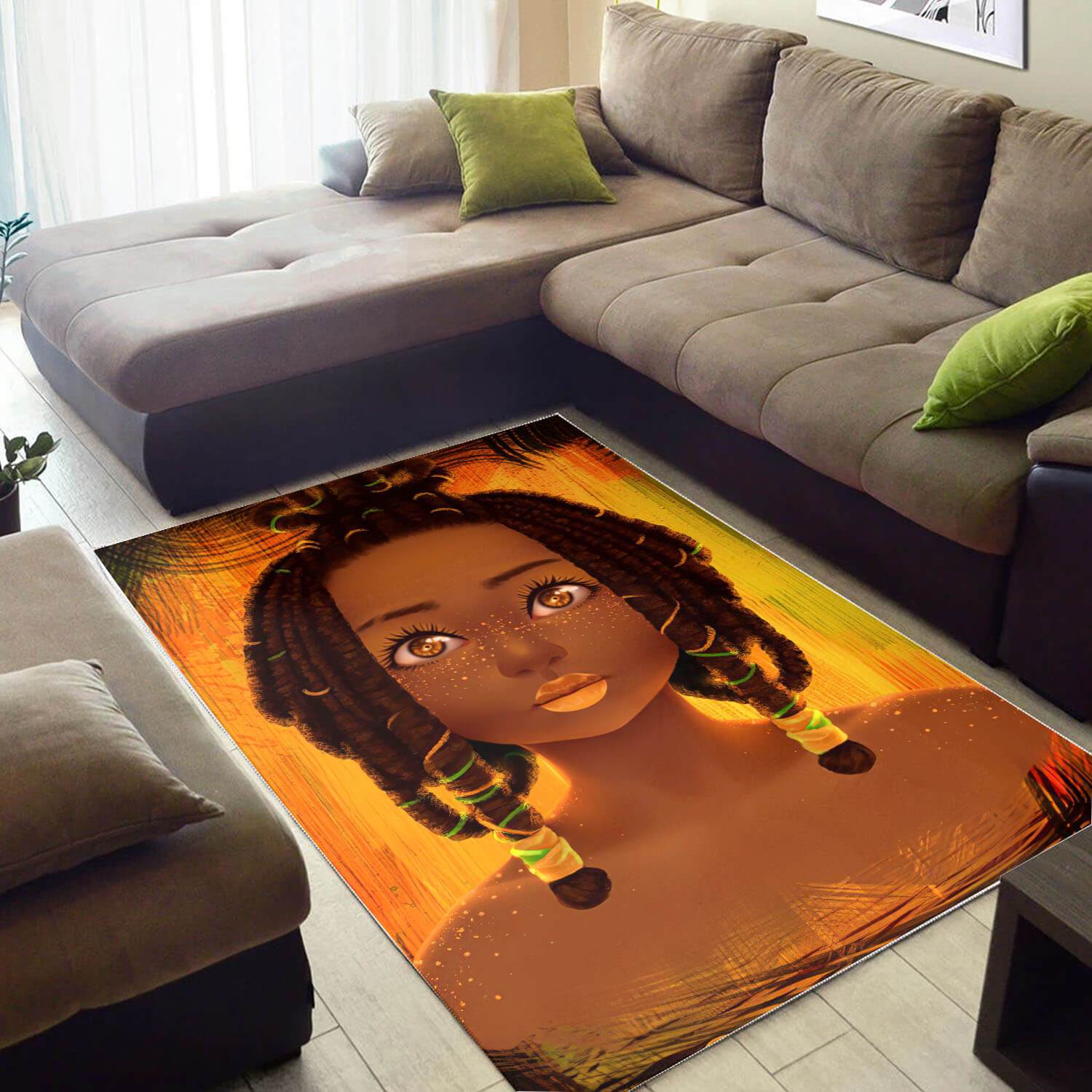 African American Area Rugs Pretty Afrocentric Lady African Design Floor Rug Afrocentric Home Decor And Style WBG24627