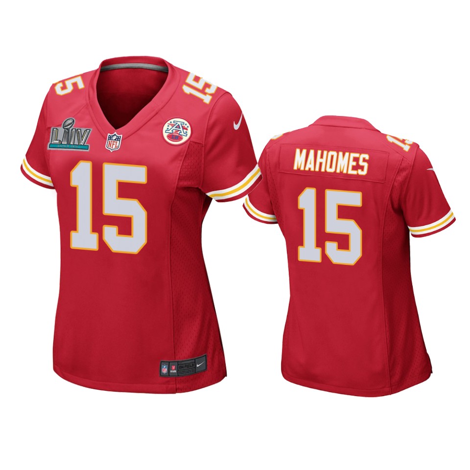 Womens Kansas City Chiefs Patrick Mahomes Red Super Bowl Liv Game Jersey