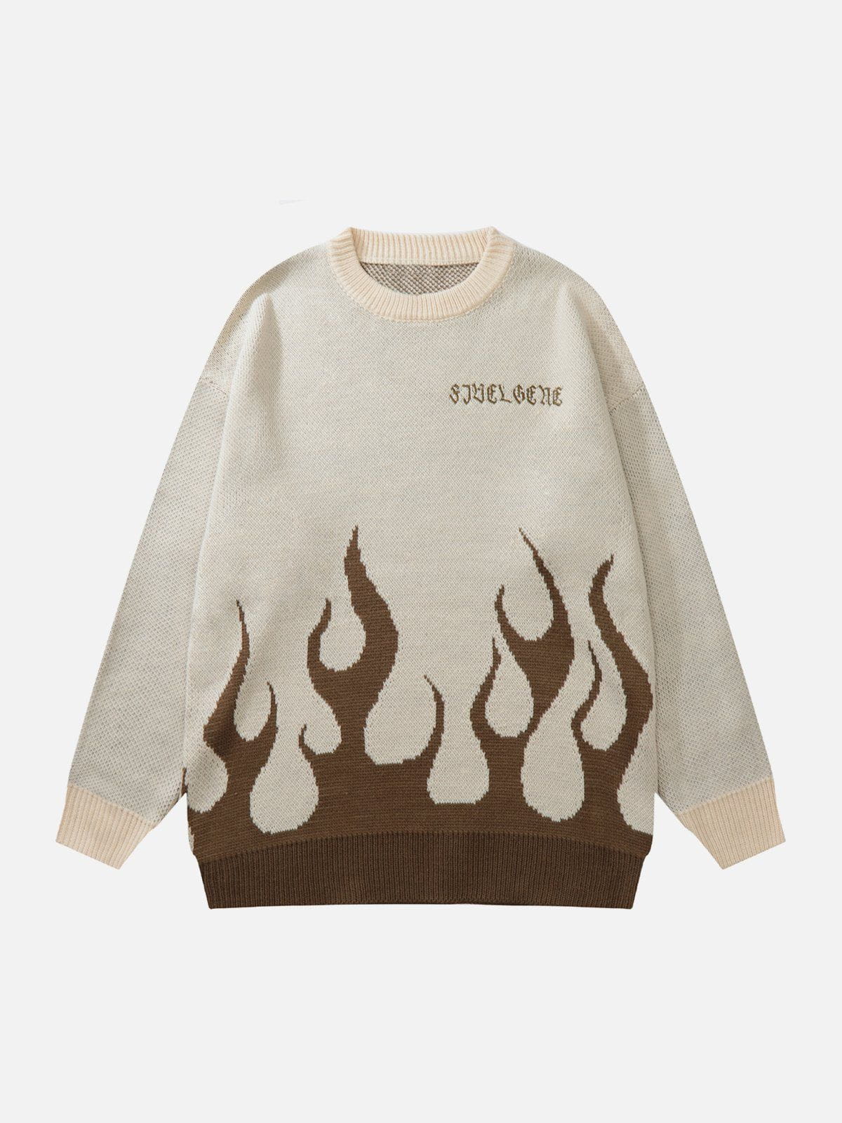 Talishko™ – Flame Pattern Knit Sweater