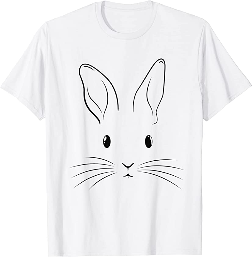 Easter Bunny Costume Rabbit Face T-Shirt