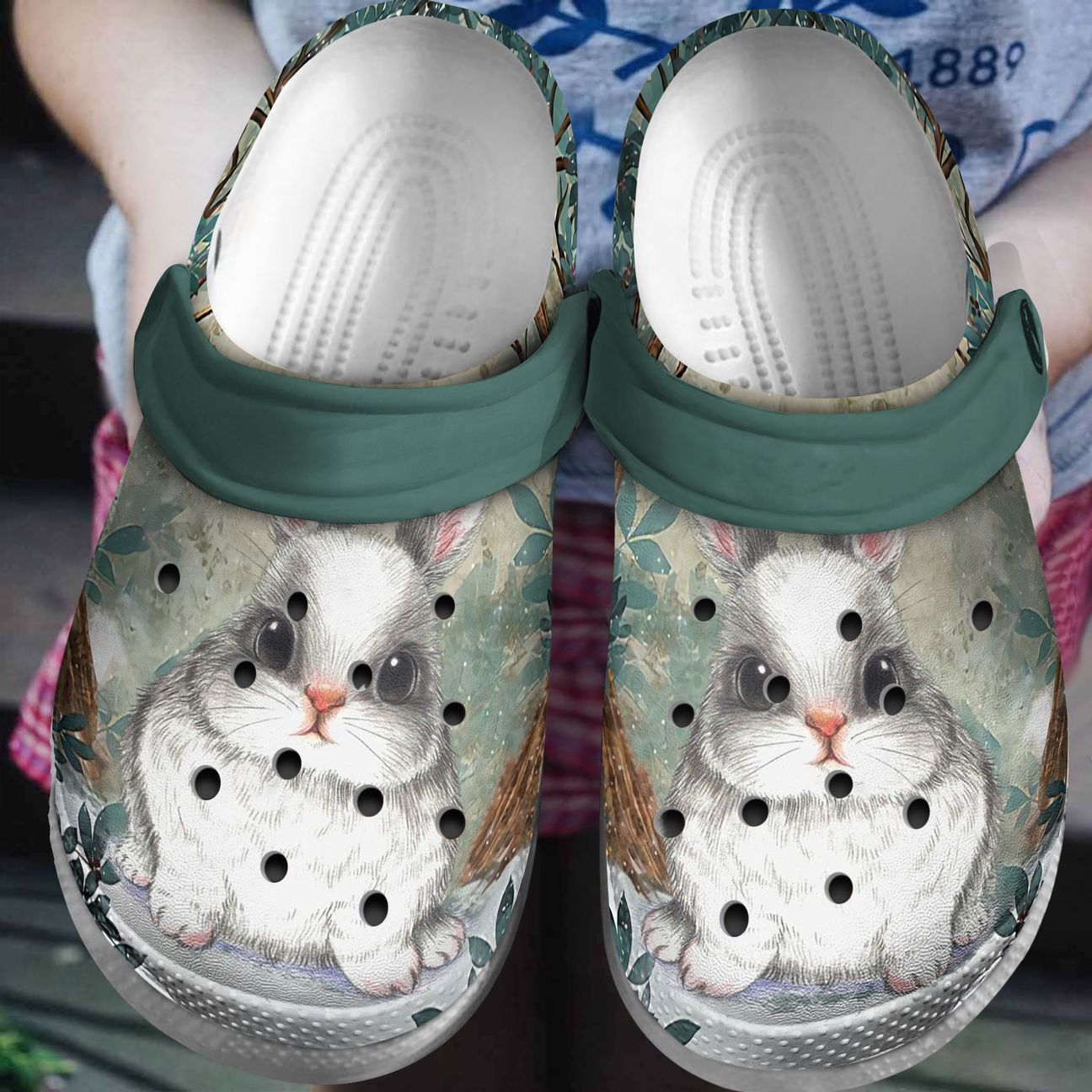 Rabbit Personalized Clog, Custom Name, Text, Color, Number Fashion Style For Women, Men, Kid, Print 3D Cute Rabbit