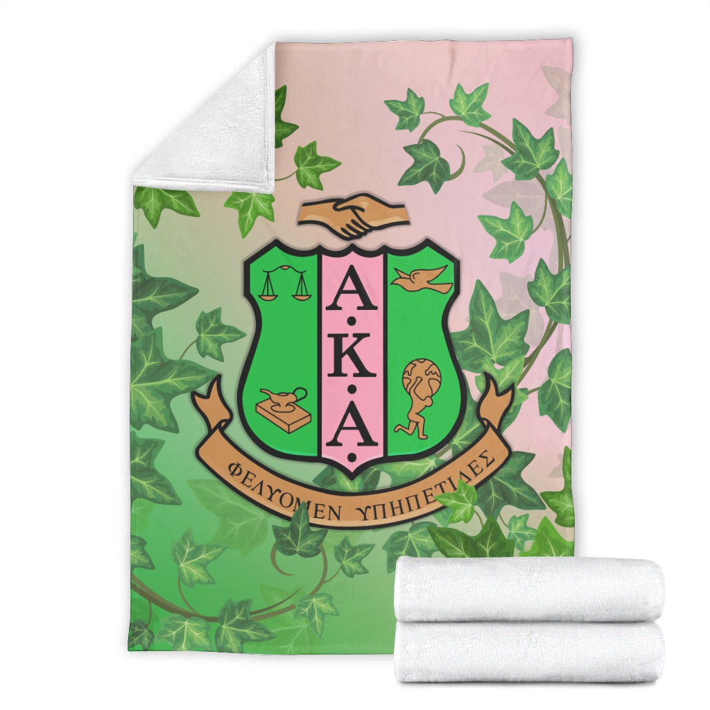 Wonderprint Blanket Alpha Kappa Alpha Ivy Blanket Lt10