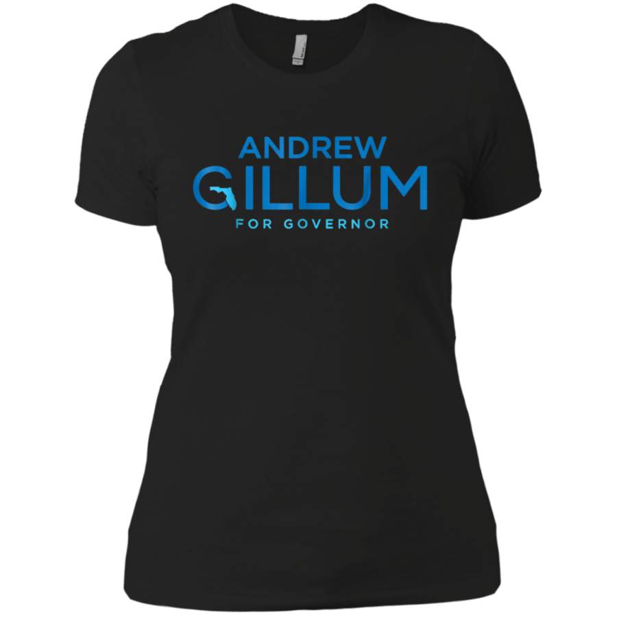 AGR Andrew Gillum For Governor Florida blue Ladies T-Shirt