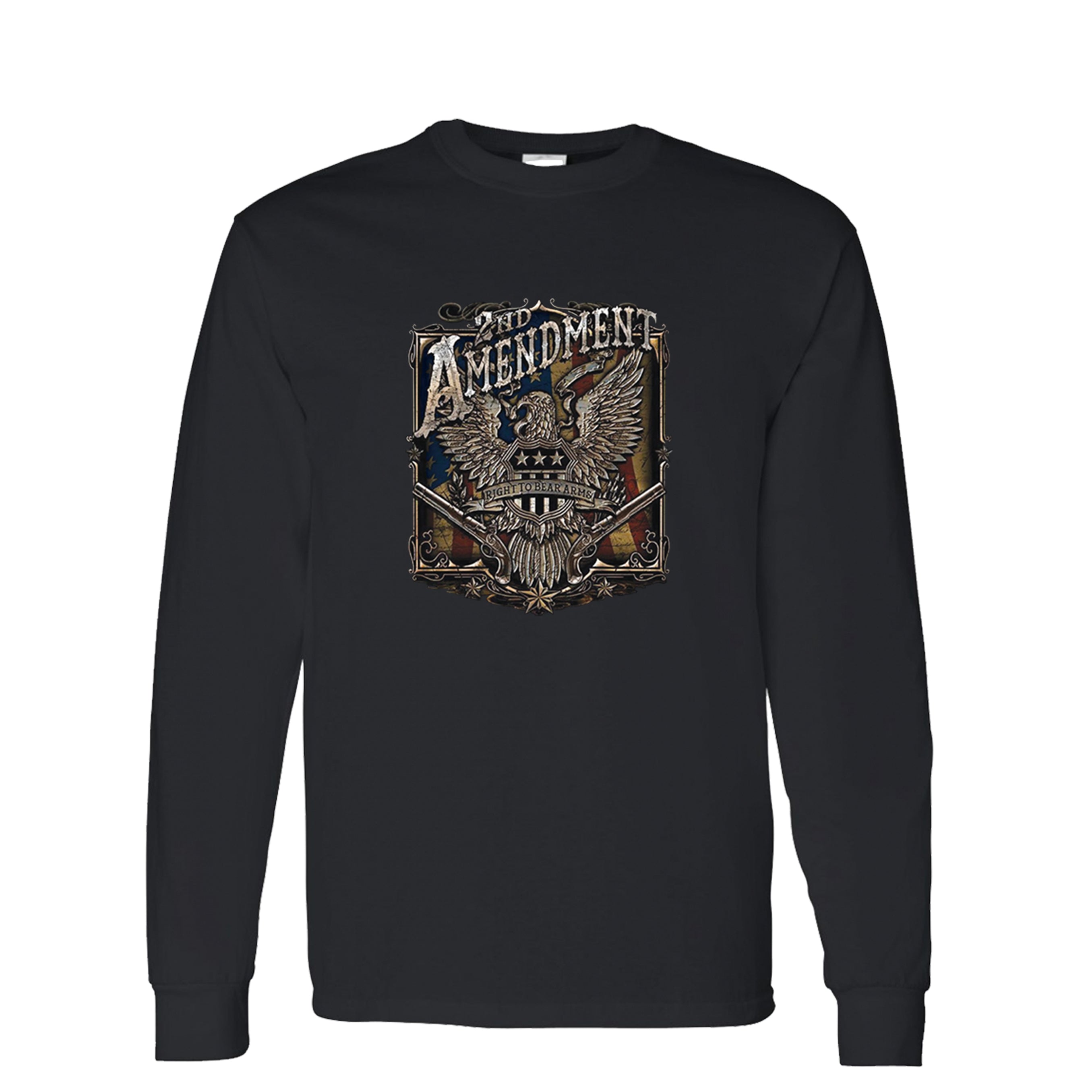 2Nd Amendment Right To Bear Arms Bald Eagle Men’S Long Sleeve T-Shirt