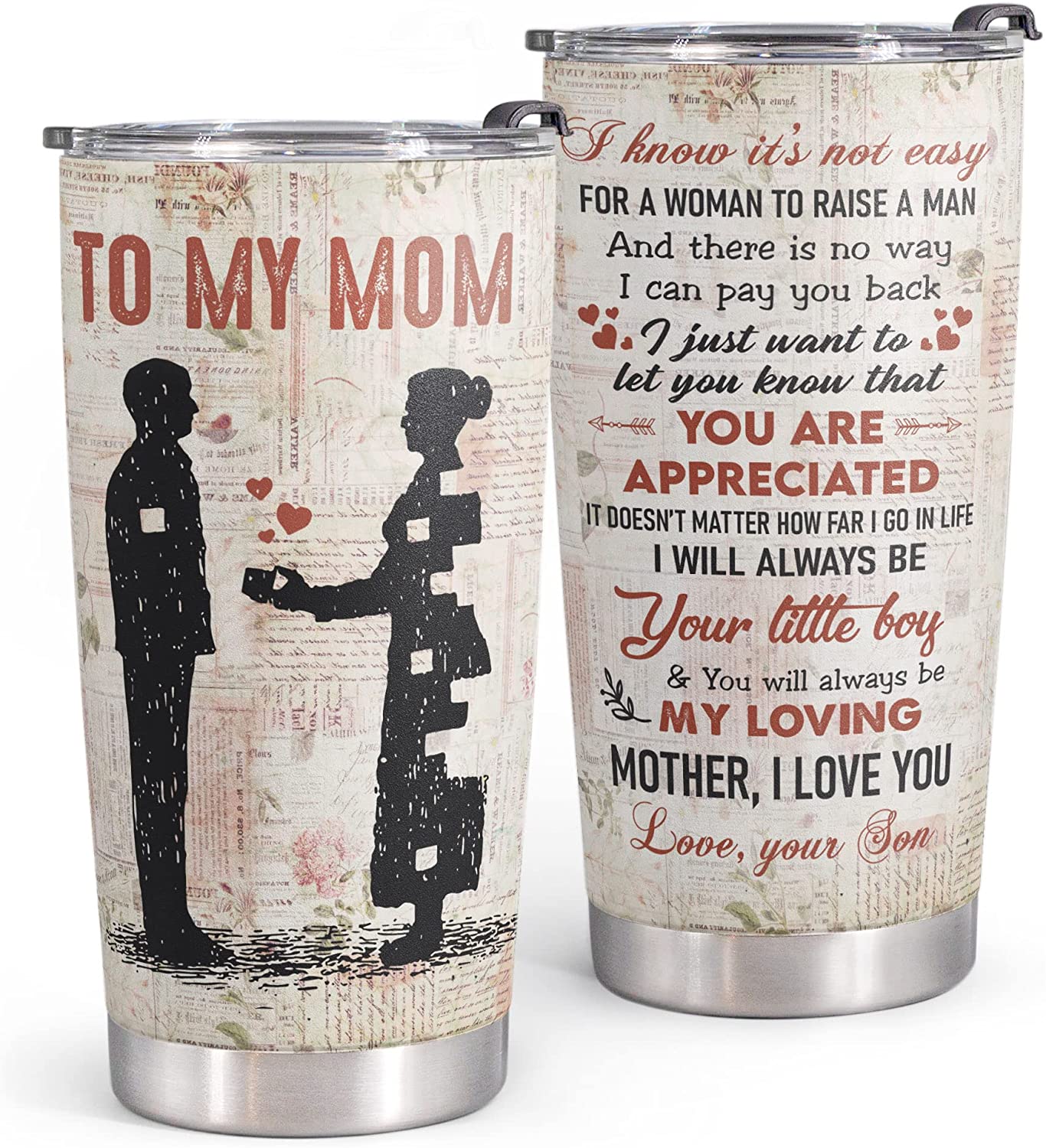 Stainless Steel Tumbler 20Oz For Mother, Birthday Gifts For Mom, Mother’S Day Gift For Mom From Kids Unique Mom Gifts For Anniversary