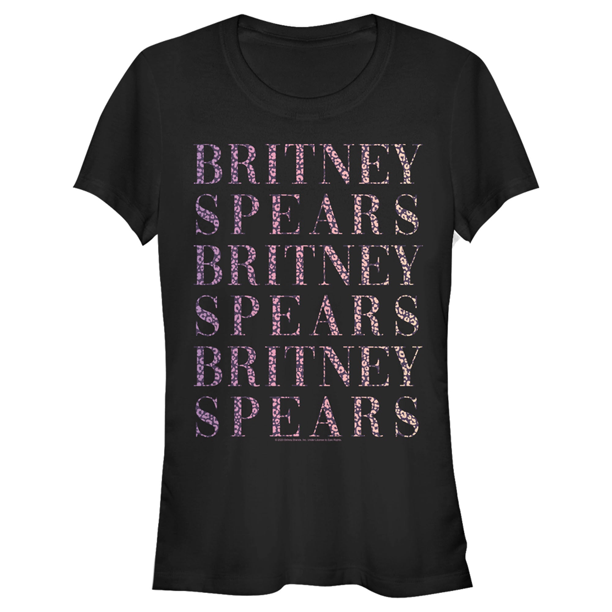 Britney Spears Junior’S Cheetah Repeating Name  T-Shirt