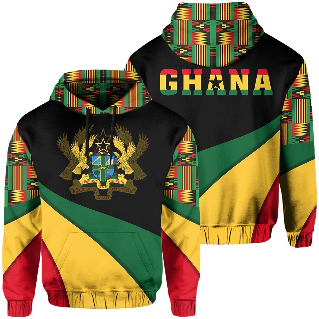 Greek Life Hoodie – Ghana Flag Kente Hoodie – Bend Style