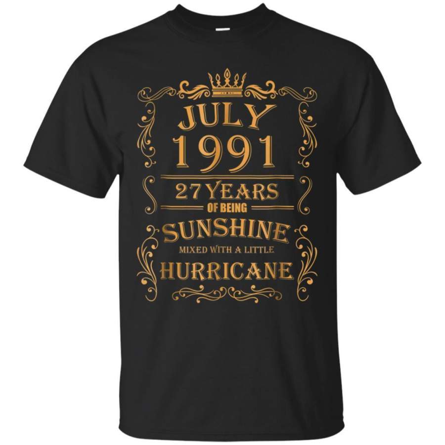 AGR July 1991  27 Years Of Being Sunshine  Hurricane Tshirt Jaq T-shirt