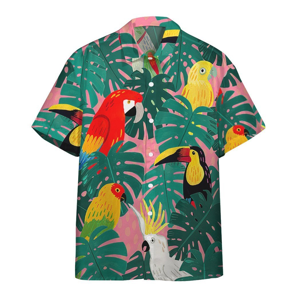 Gearhumans Parrot Tropical Hawaiian Shirt Ha65688