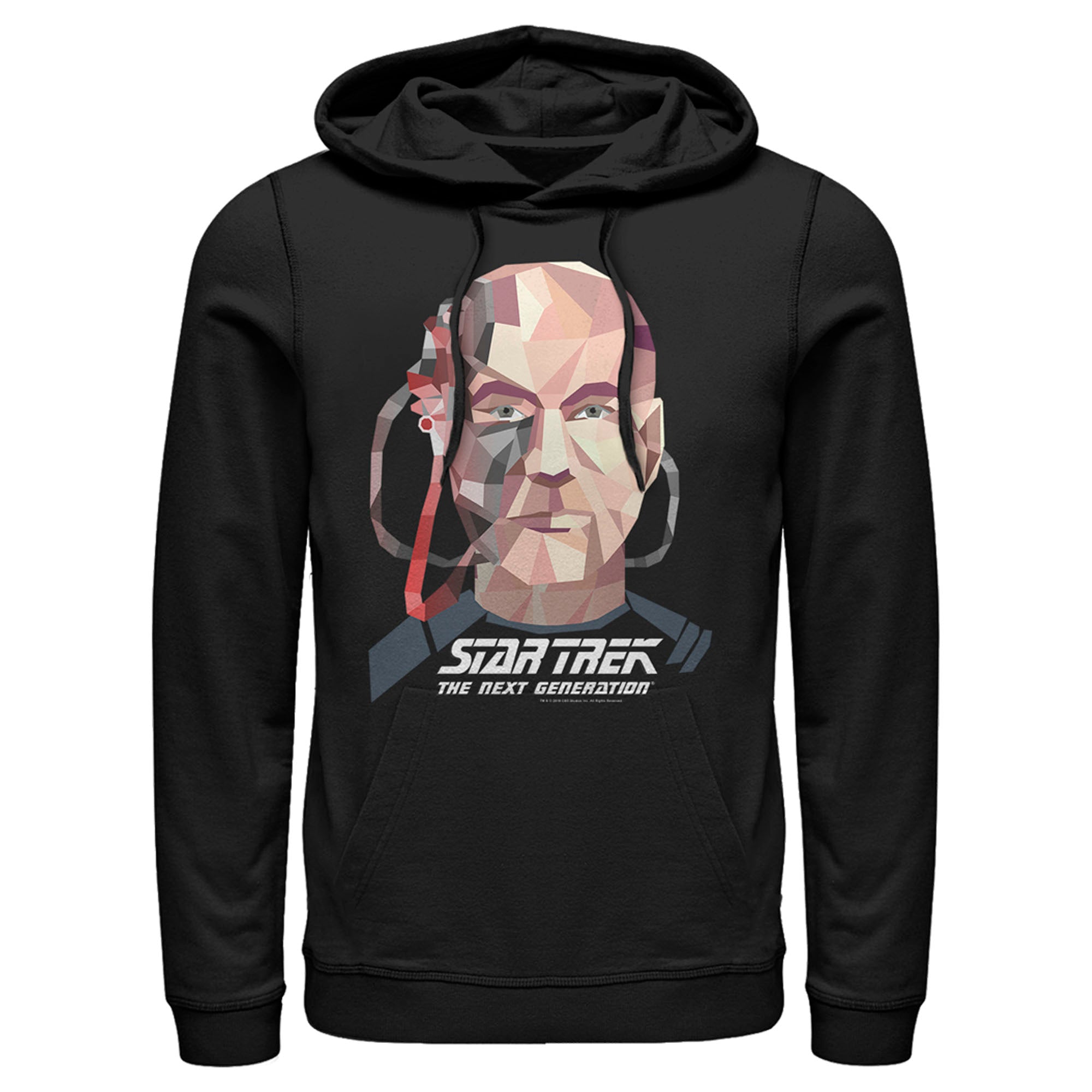 Men’S Star Trek: The Next Generation Geometric Captain Jean Luc Picard Borg Pull Over Hoodie