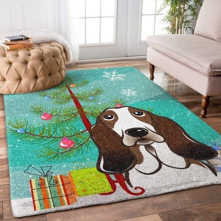 Basset Hound Christmasrug Home Decoration – Floor Decor The Us Decor Home Decor Living Room