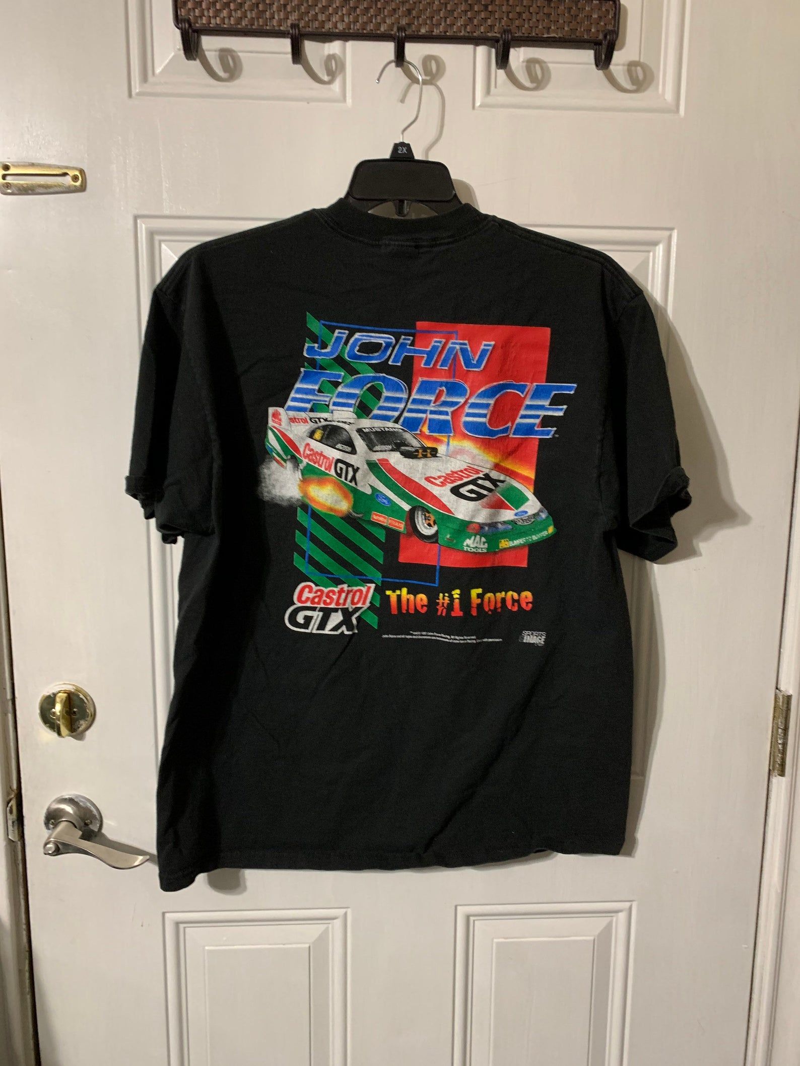 Vtg 90S John Force The 1 Force T-Shirt