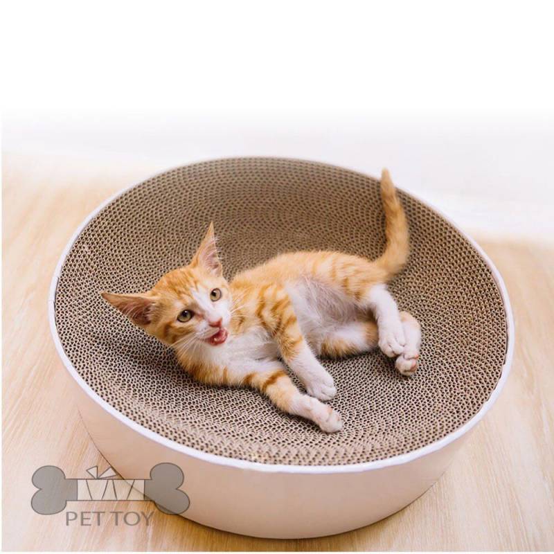 Bowl Type Cat Catnip Scratch Board Nail Scraper Mat Bed Toy Cats Scratcher Corrugated Paper Kitten Pad Rest Pet Supplies