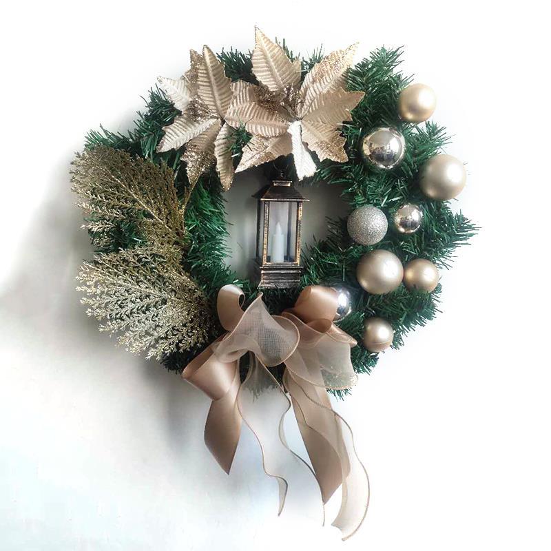 2022 Christmas Garland Wreath Pinecone Christmas Decorations for Home Hanging Ornament Decoration Xmas Party Supplies alx