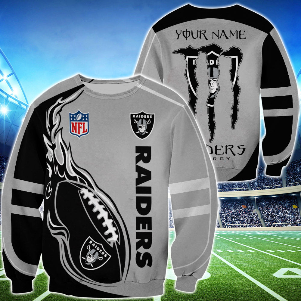 Monster Energy Las Vegas Raiders Sweatshirt Custom Name