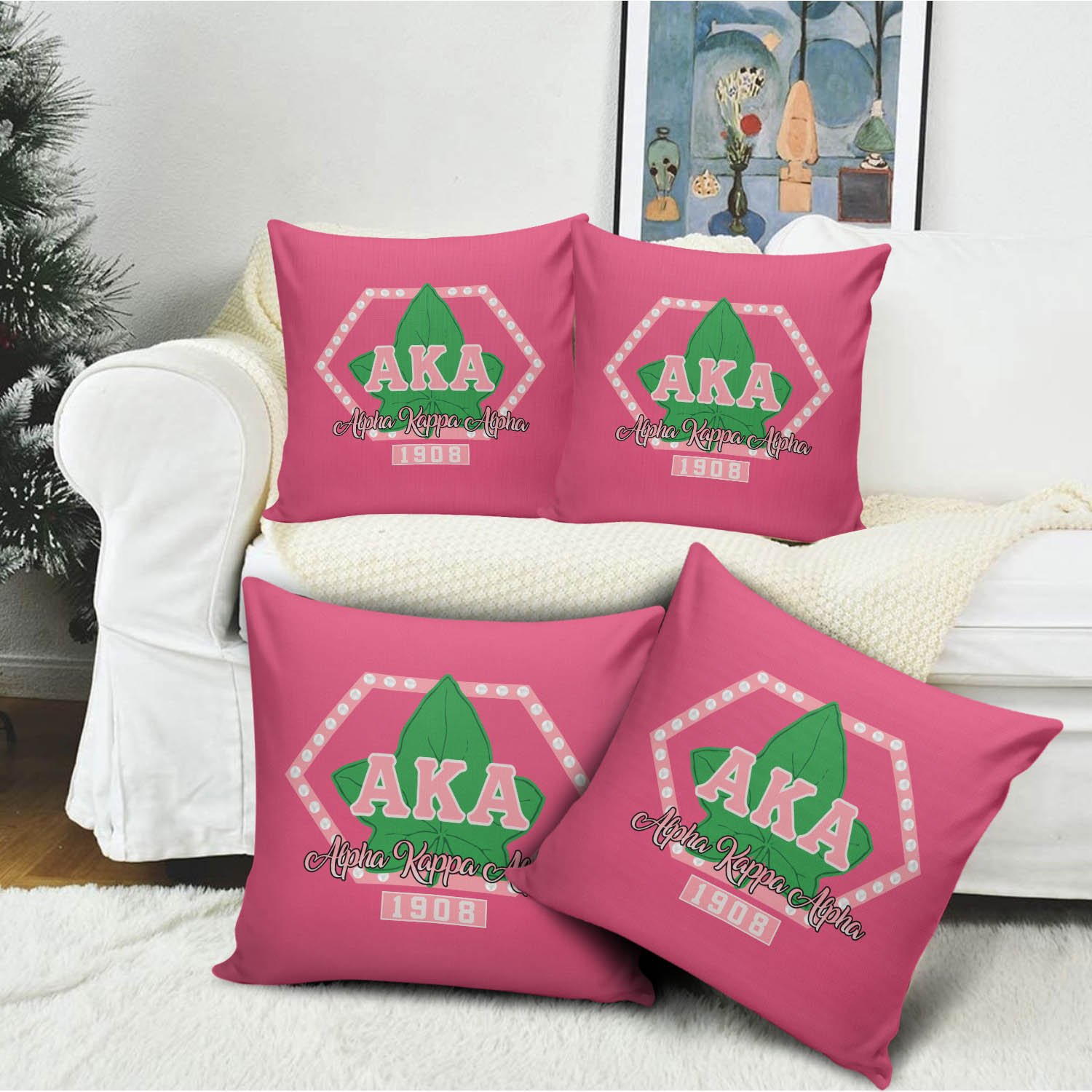 Alpha Kappa Alpha Sorority 1908 3D Pillow Case