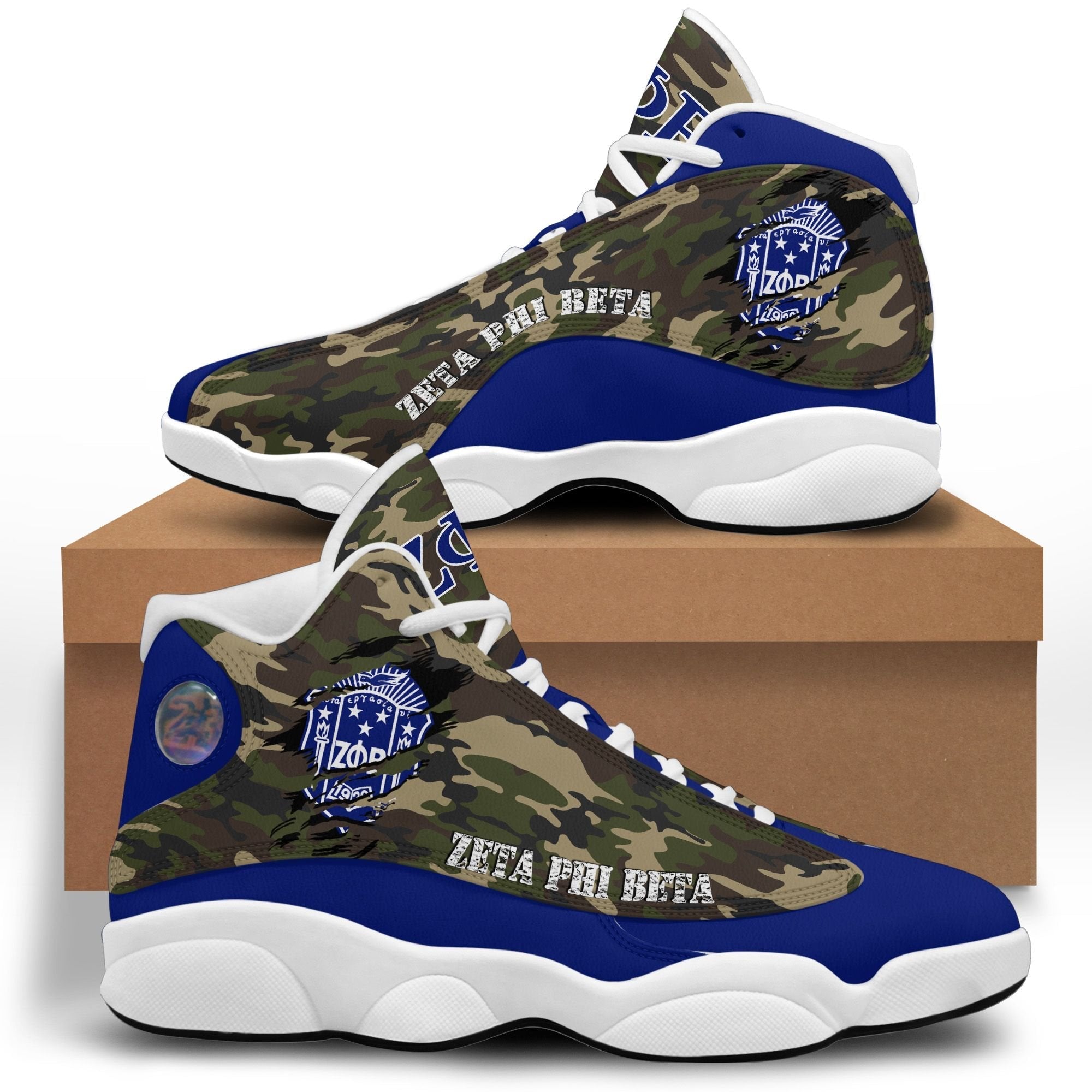 Wonderprint Footwear Zeta Phi Beta Camouflage Sneakers Lt10