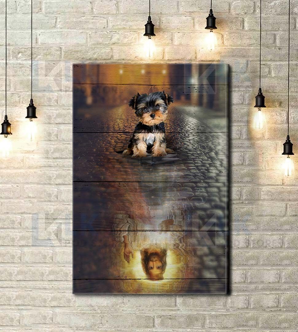 YORKSHIRE – CANVAS Dog Are God’s Way [ID3-T] | Framed, Best Gift, Pet Lover, Housewarming, Wall Art Print, Home Decor