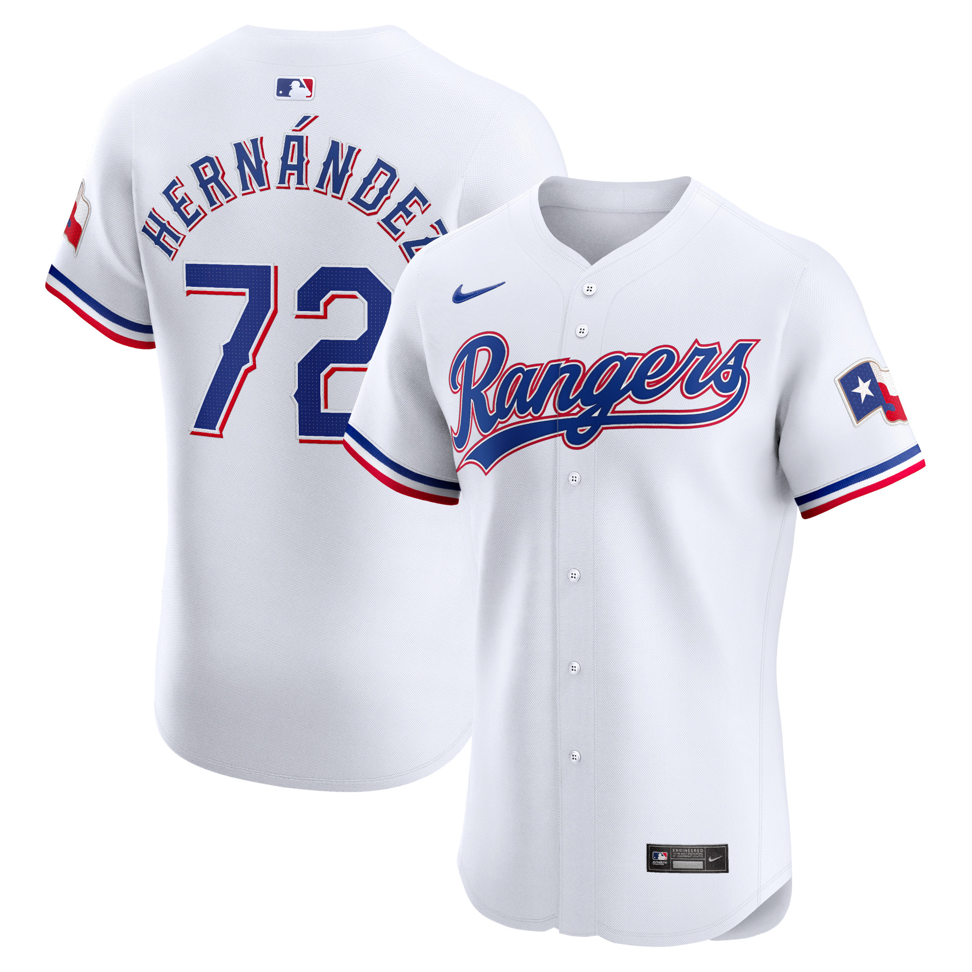 Jonathan Hernández Texas Rangers Home Elite Player Jersey – White