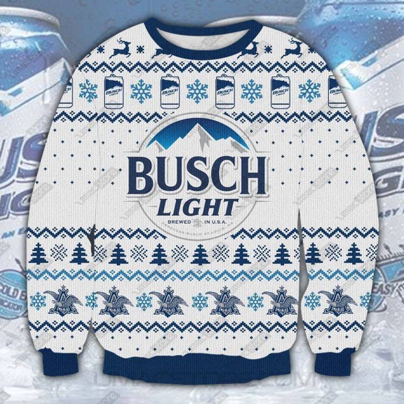 Busch Light V2 3D Print Ugly Christmas Sweatshirt