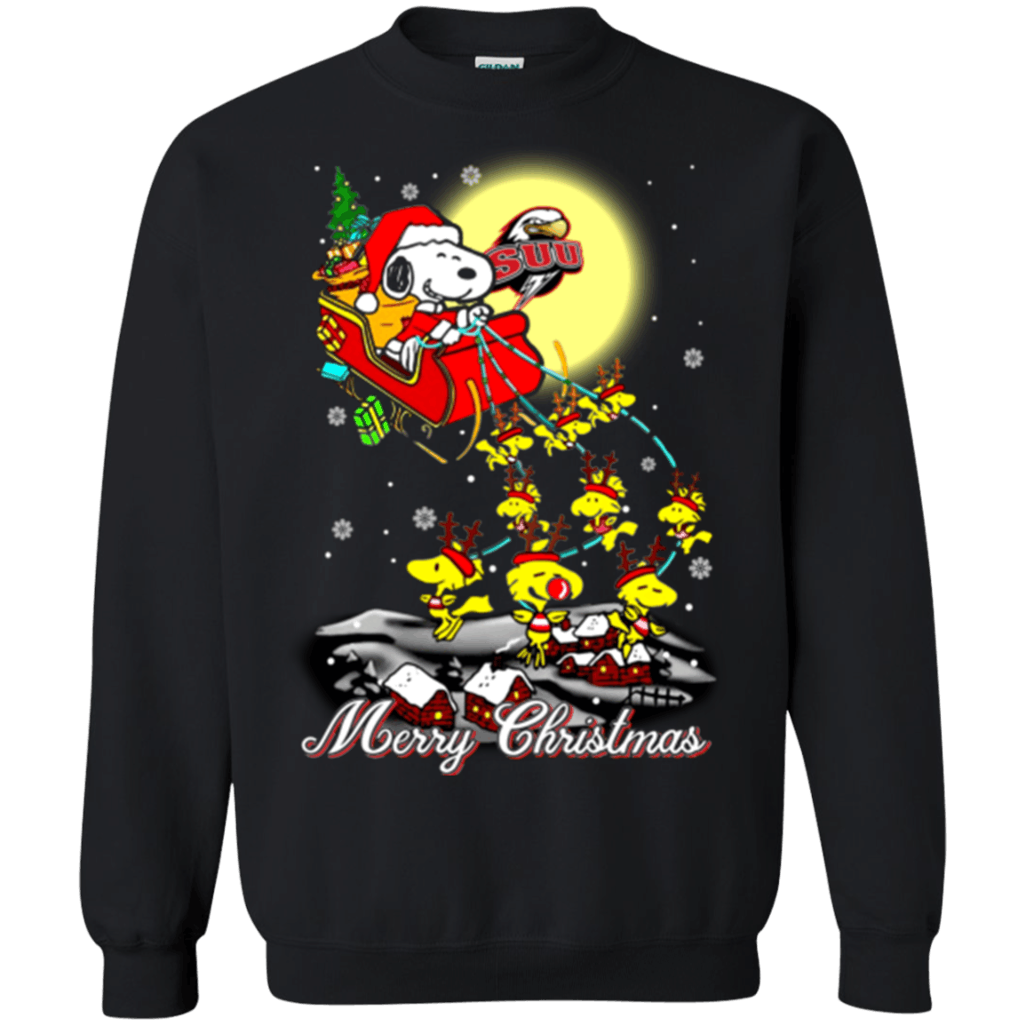 Fabulous Southern Utah Thunderbirds Ugly Christmas Sweaters Santa Claus With Sleigh And Snoopy Sweatshirts