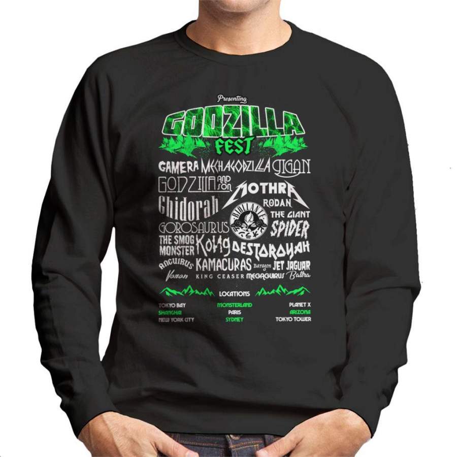 Godzilla Fest Poster Men’s Sweatshirt