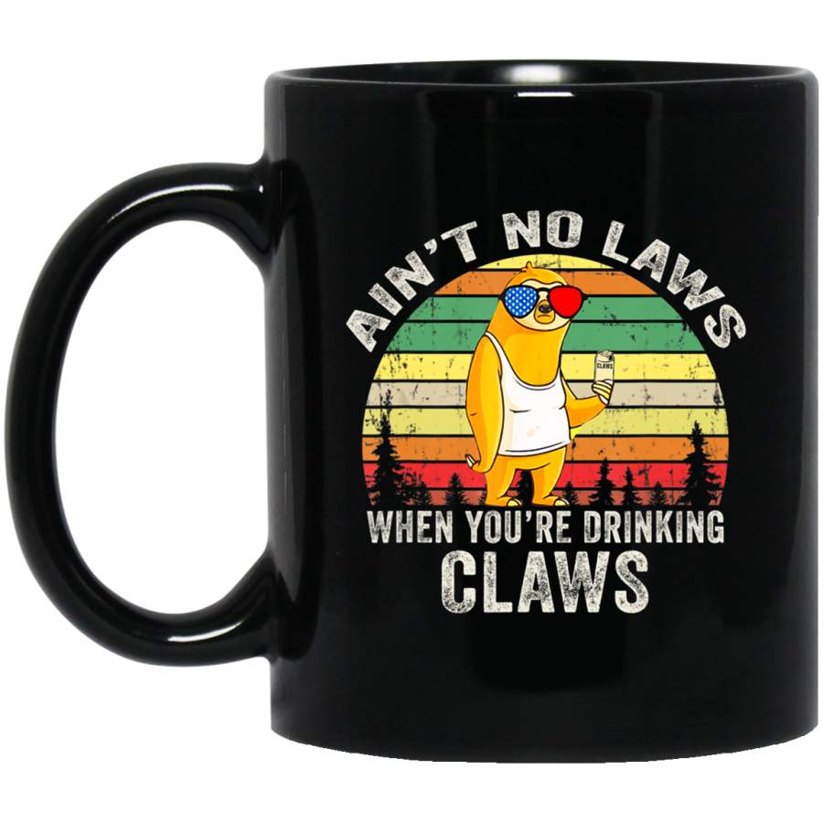 Vintage Ain’t No Laws When You’re Drinking Claws Sloth Coffee Mug