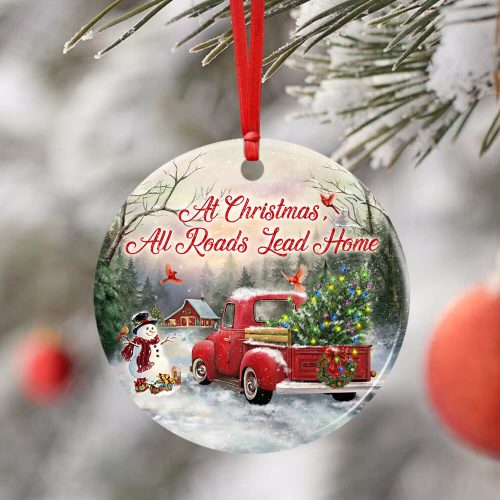 At Christmas All Roads Lead Home Ornament, Christmas Ornament, Christmas Decoration