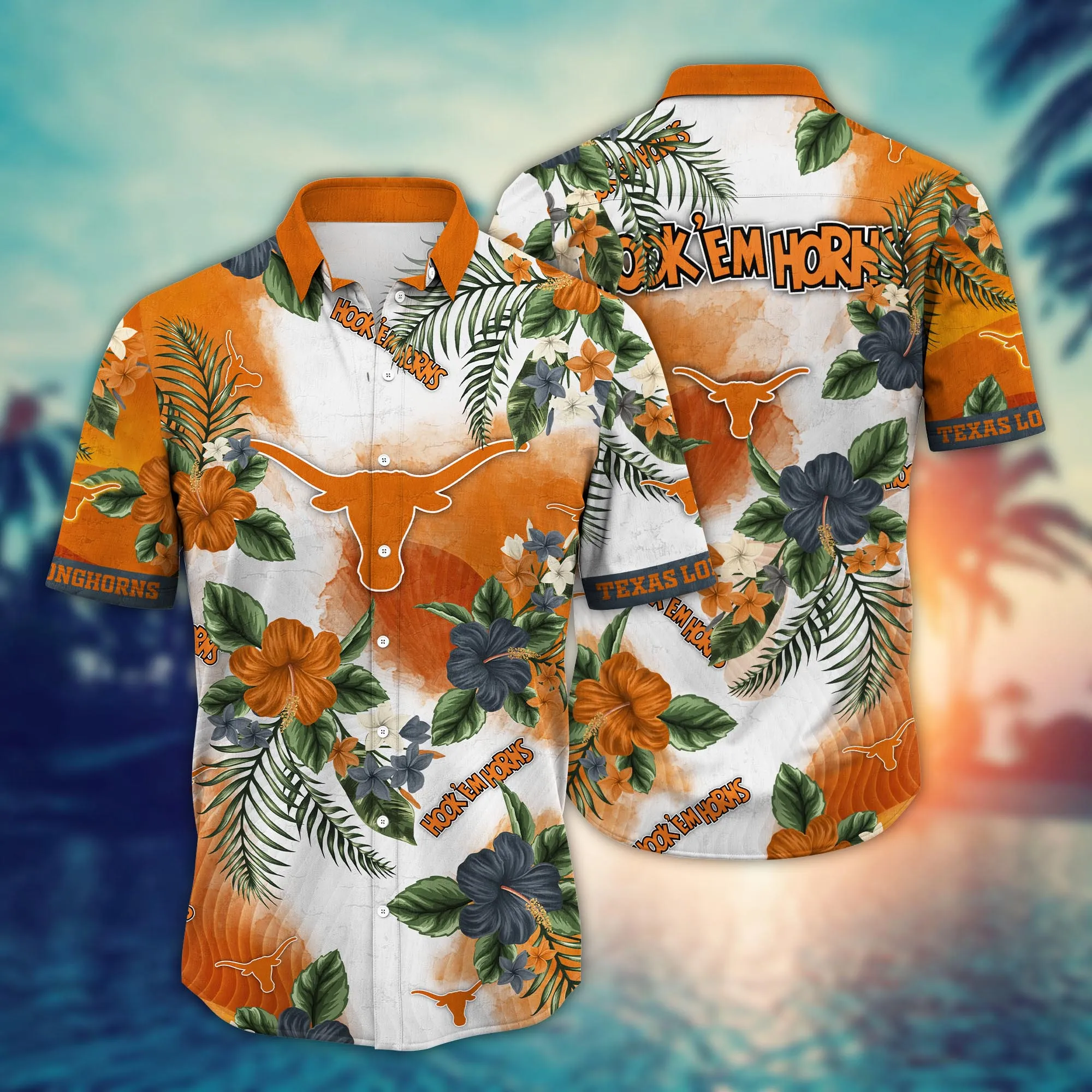 Texas Longhorns NCAA Hawaiian Shirt Swimsuitstime Aloha Shirt