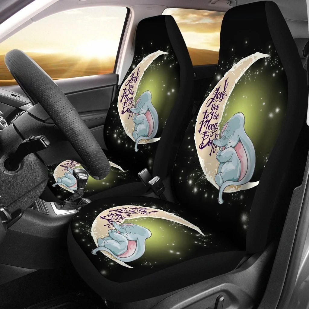 I Love You To The Moon And Back Elephant For Fan Gift Sku 2761 Car Seat Covers