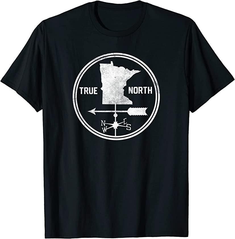 Vintage Minnesota True North Compass Arrow T-Shirt