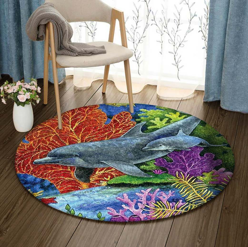 Dolphin GE2178 Round Rug  CYSI2907