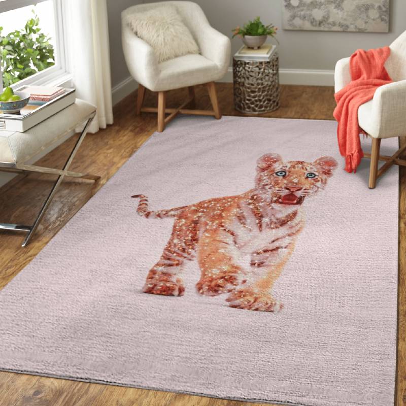 Glitter Tiger – Animals Area Rug Carpet