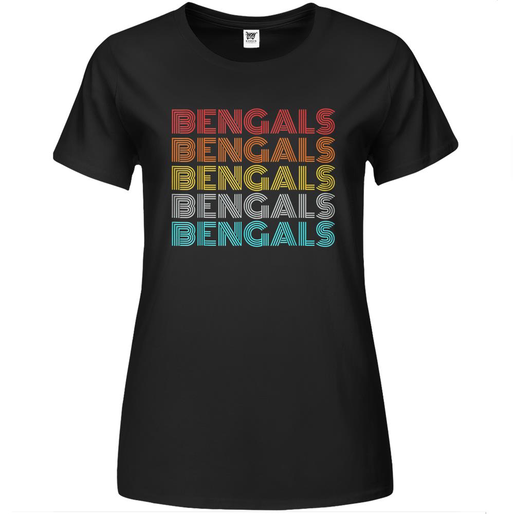 Retro Vintage Bengals Premium Womens T Shirts