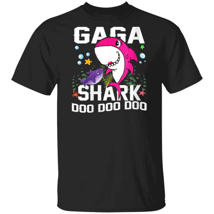 Womens Gaga Shark T Shirt Mother Grandma Halloween Christmas V-Neck T-Shirt