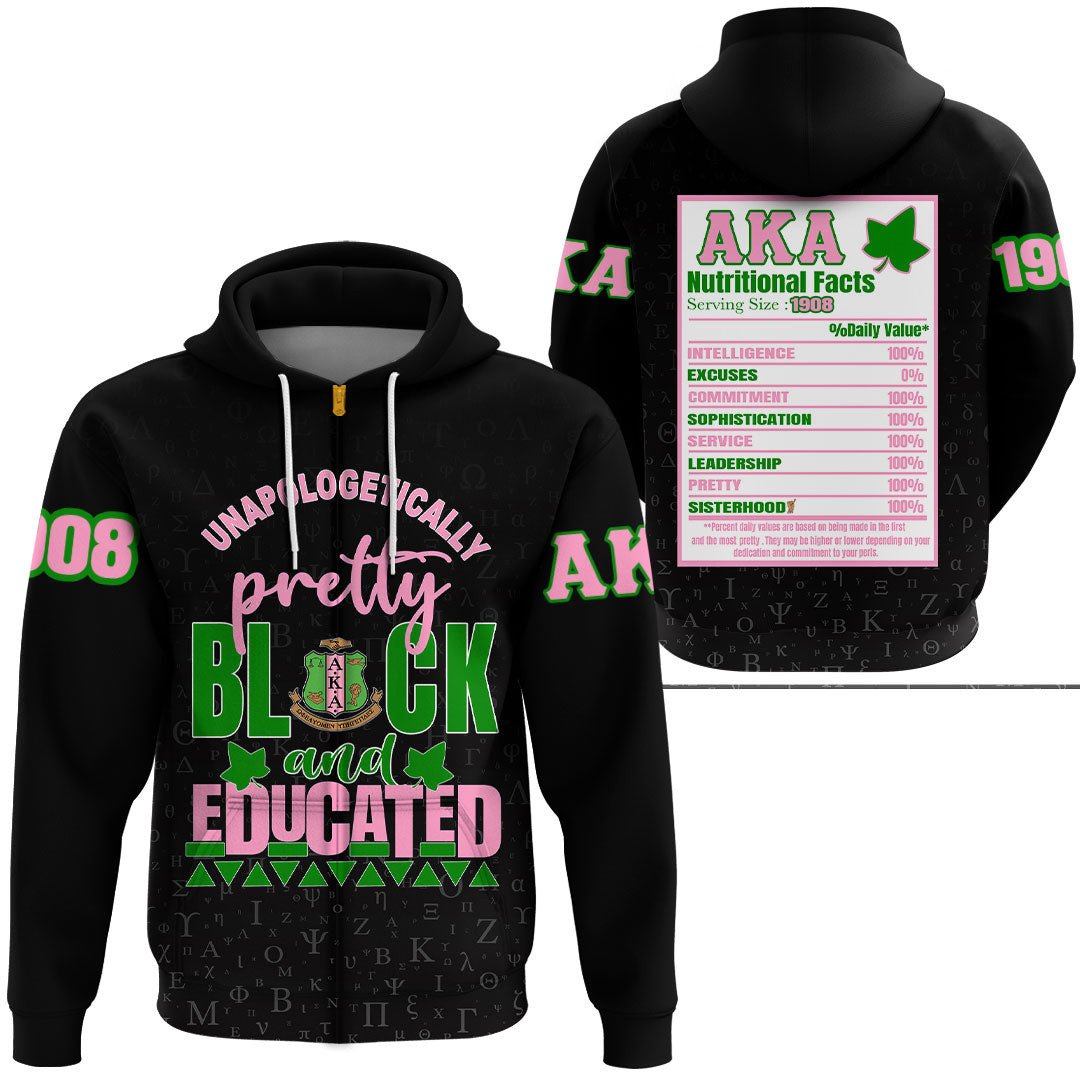 Wonder Print Shop Clothing – Alpha Kappa Alpha Zip Hoodie