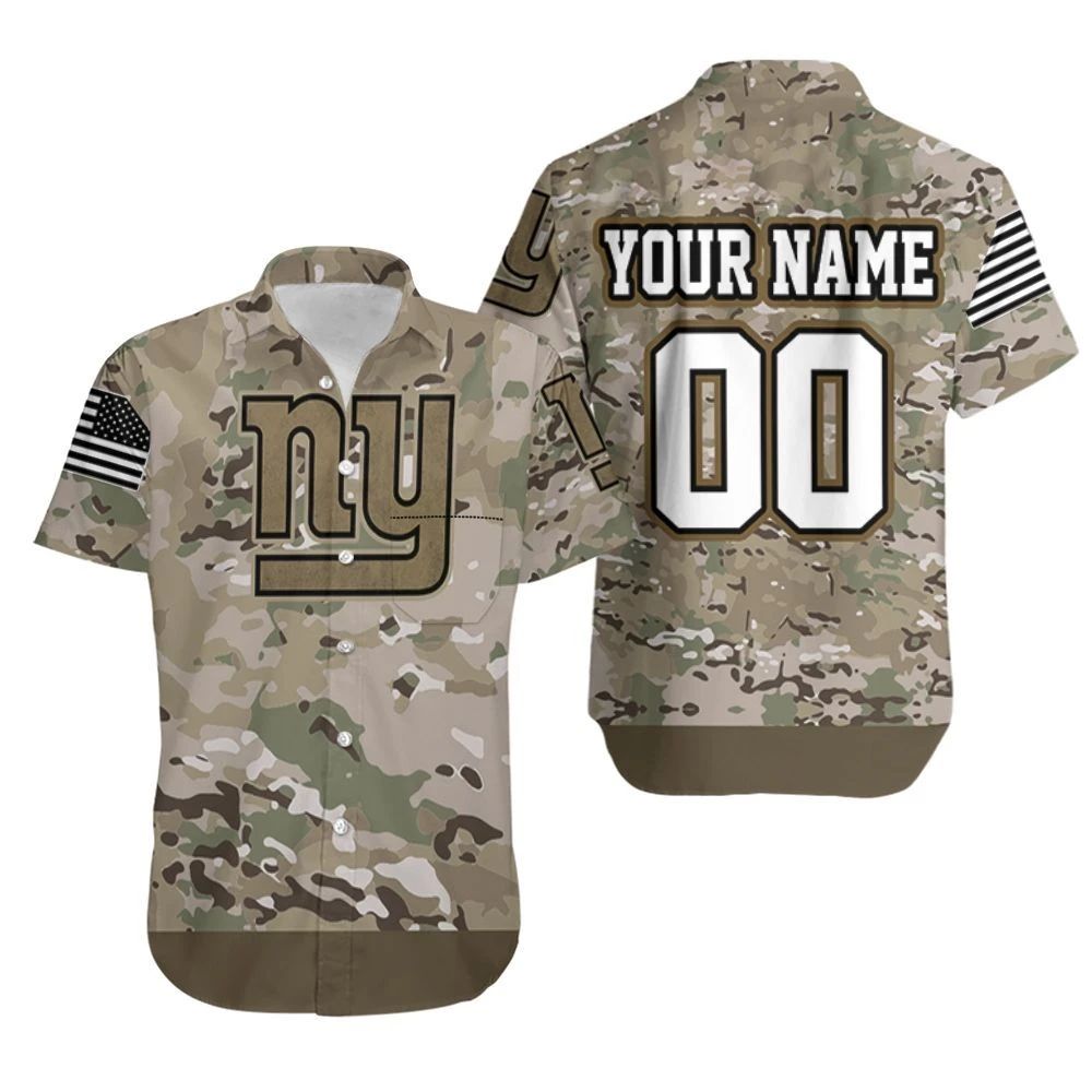 New York Giants Camoflage Pattern Personalized Hawaii Shirt Beach Set Ha100224