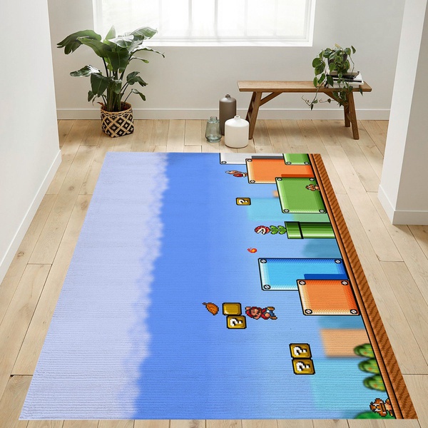 Super Mario Bros 3 Video Games Rug Living Room Rug US Gift Decor