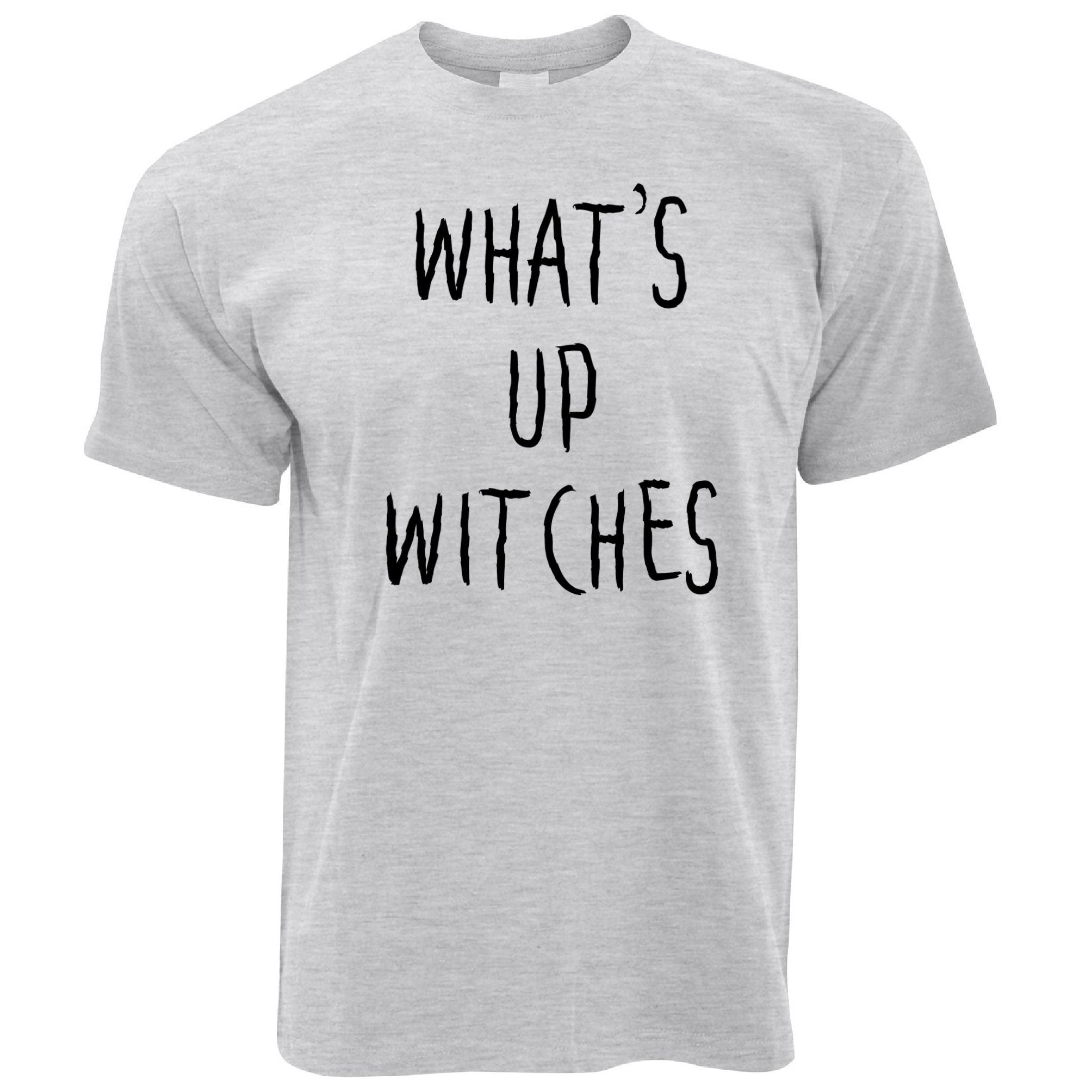 Novelty Halloween T Shirt What’S Up Witches Pun