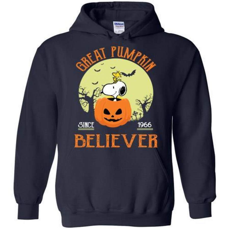 Snoopy Shadow Great Pumpkin Believer Since 1966 Halloween Hoodie