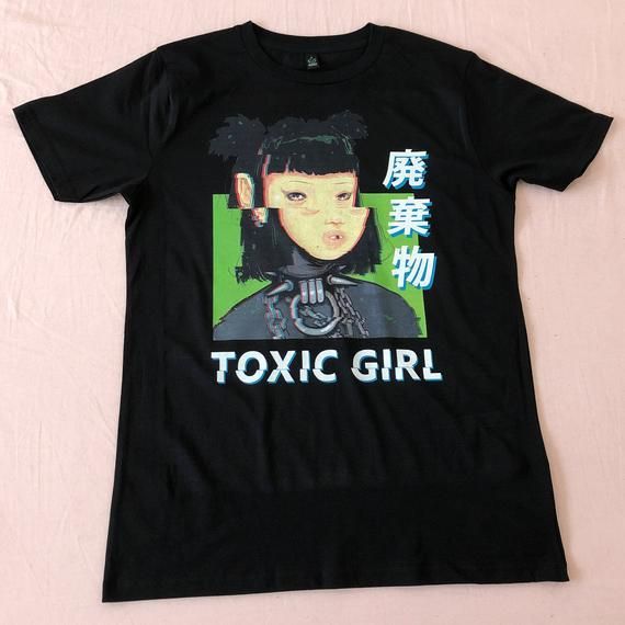 Toxic Girl Tee Limited Edition Black Shirt Eco Friendly Ethically Sourced Shirt