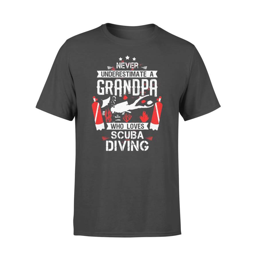 Never Underestimate A Grandpa Who Loves Scuba Diving T-shirt