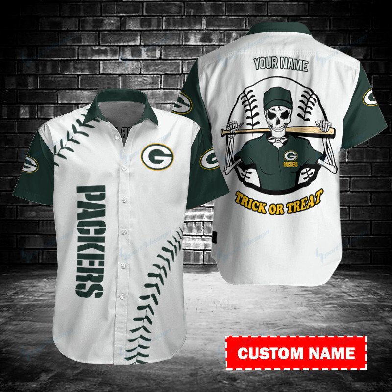 Green Bay Packers Personalized Button Shirt Bb168