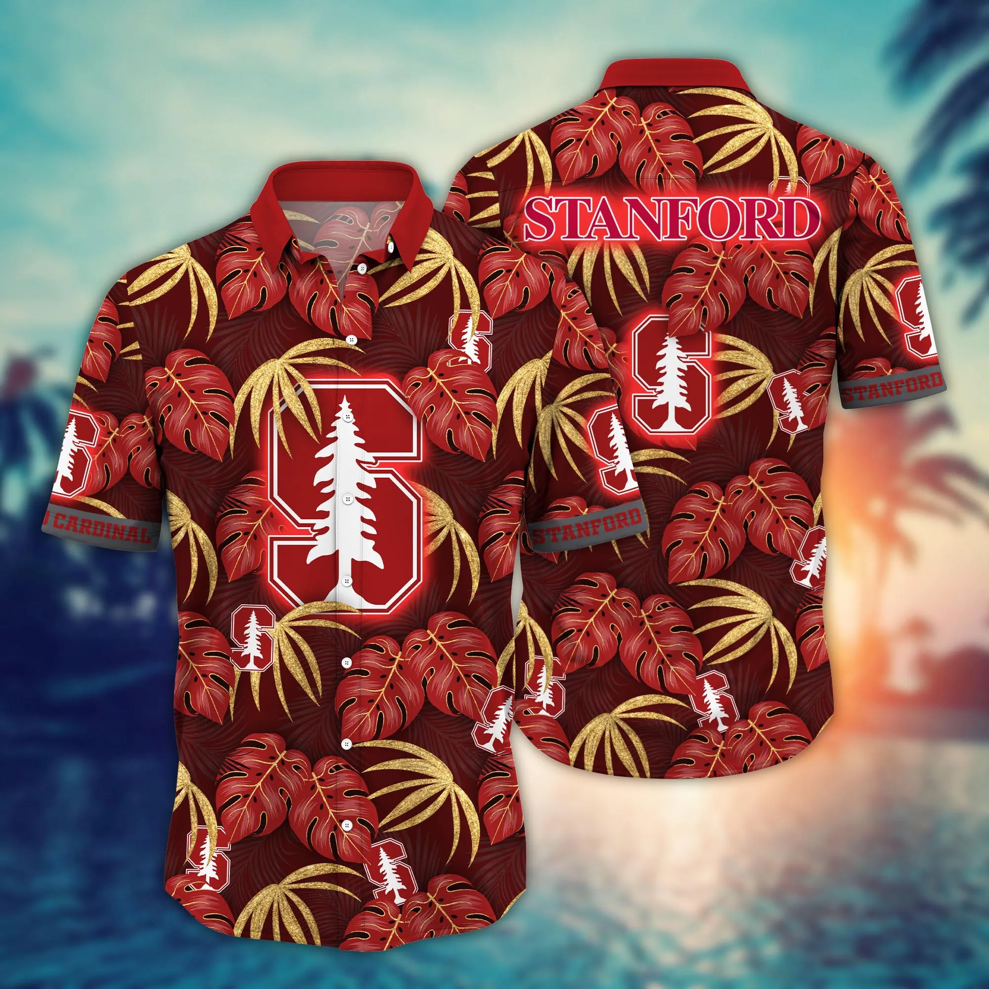 Stanford Cardinal NCCA Hawaiian Shirt Sunny Aloha Shirt