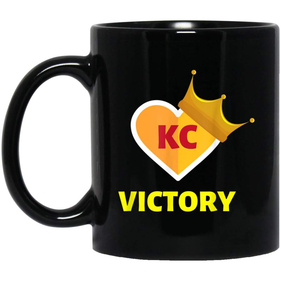 I Love Kansas City Heart KC Football Victory Fan Crown Town Mug