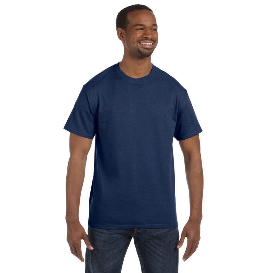 Jerzees Men’s Vintage Heather Navy 5.6 Oz Dri-Power Active T-Shirt