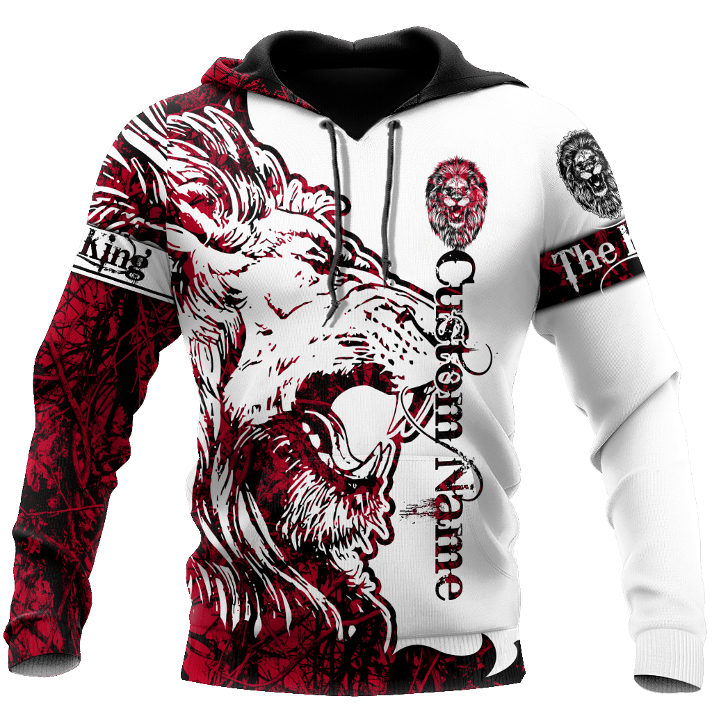 USATOPDEAL.COM – Custom Name The Red Alpha King Lion Tattoo 3D All Over Printed Unisex Shirt