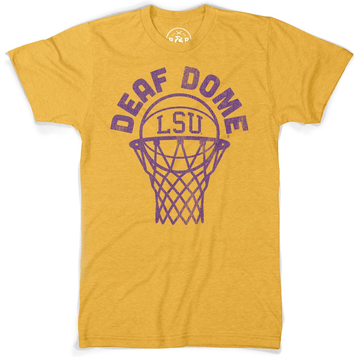 B&B Dry Goods LSU Tigers Basketball Deaf Dome T-Shirt – Heather Mustard